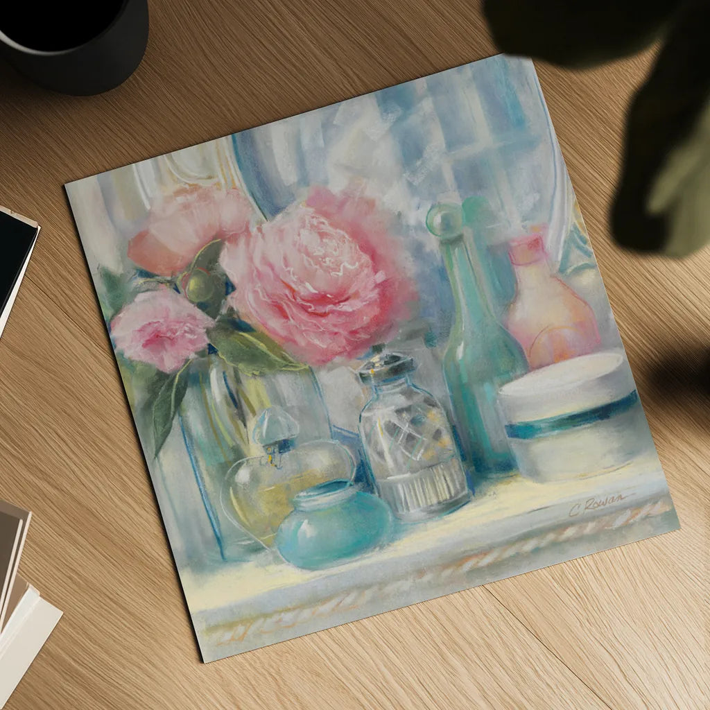 Reflective Moment I by Carol Rowan. Shown as a detailed flat fine art print, highlighting archival giclee quality. Available as an archival giclee rolled canvas, fine art paper, or poster print. SKU 18475a.