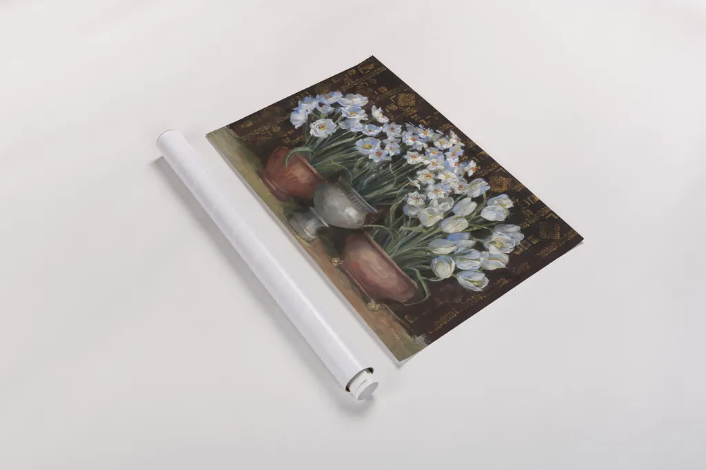 Spring Blossoms by Carol Rowan. shown as a rolled paper print. Available as archival giclee rolled canvas, fine art paper, or poster print. SKU 42378i.