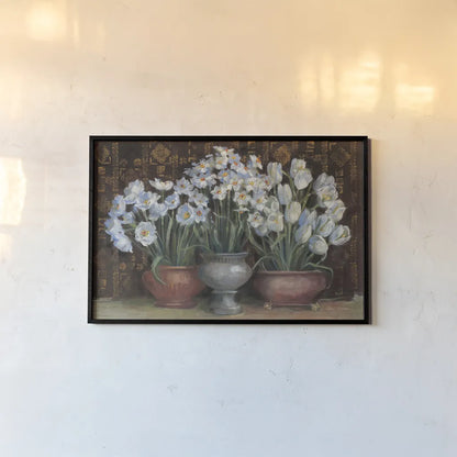 Spring Blossoms by Carol Rowan. shown as a paper print in a black flame. Available as a archival giclee rolled canvas, fine art paper, or poster print. SKU 42378i.