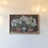 Spring Blossoms by Carol Rowan. shown as a paper print in a natural frame. Available as a archival giclee rolled canvas, fine art paper, or poster print. SKU 42378i.