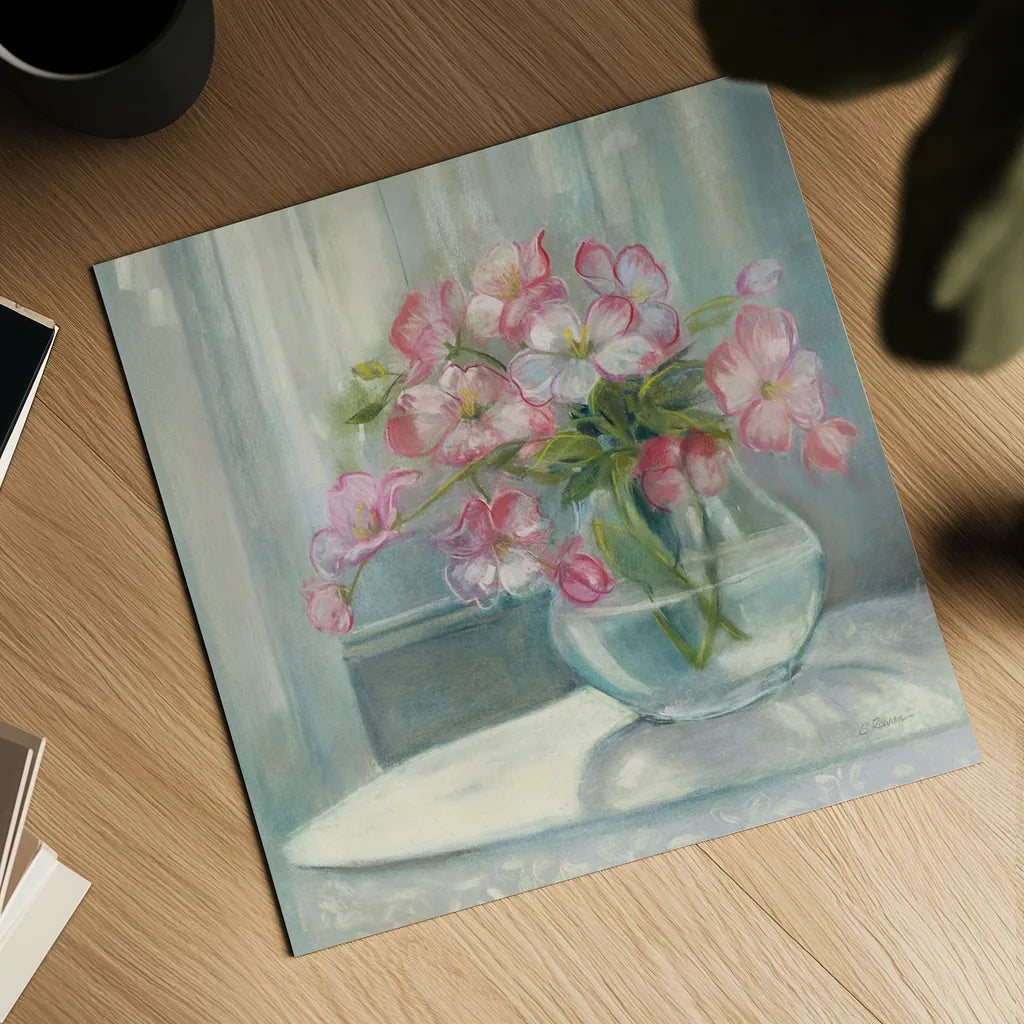 Spring Bouquet II Crop by Carol Rowan. Shown as a detailed flat fine art print, highlighting archival giclee quality. Available as an archival giclee rolled canvas, fine art paper, or poster print. SKU 38628a.