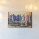 Spring Hyacinths by Carol Rowan. shown as a paper print in a natural frame. Available as a archival giclee rolled canvas, fine art paper, or poster print. SKU 41861i.