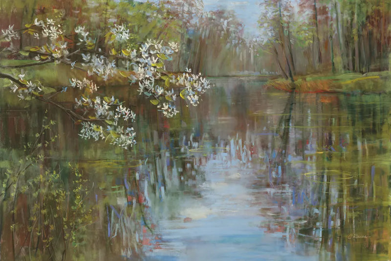 Spring Reflection by Carol Rowan. SKU 30808i. Archival Giclee Fine art print for wall decor.