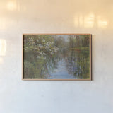 Spring Reflection by Carol Rowan. shown as a paper print in a natural frame. Available as a archival giclee rolled canvas, fine art paper, or poster print. SKU 30808i.