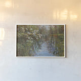 Spring Reflection by Carol Rowan. shown as a paper print in a white frame. Available as a archival giclee rolled canvas, fine art paper, or poster print. SKU 30808i.