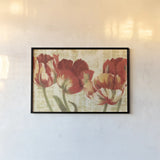 Spring Tulips by Carol Rowan. shown as a paper print in a black flame. Available as a archival giclee rolled canvas, fine art paper, or poster print. SKU 11674i.
