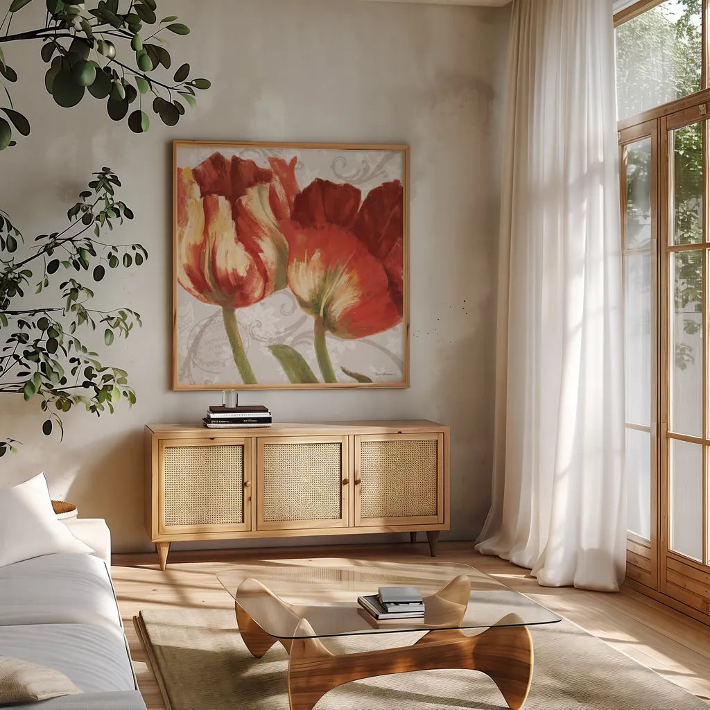 Spring Tulips Red I by Carol Rowan | Decorus Art
