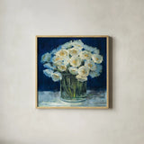 Spring Twilight I v2 by Carol Rowan. Shown in a natural wood glass frame for a timeless modern aesthetic. Available as an archival giclee rolled canvas, fine art paper, or poster print. SKU 41605a.