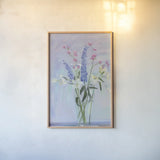Summer Vase I by Carol Rowan. shown as a paper print in a natural frame. Available as a archival giclee rolled canvas, fine art paper, or poster print. SKU 42350h.