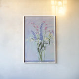 Summer Vase I by Carol Rowan. shown as a paper print in a white frame. Available as a archival giclee rolled canvas, fine art paper, or poster print. SKU 42350h.