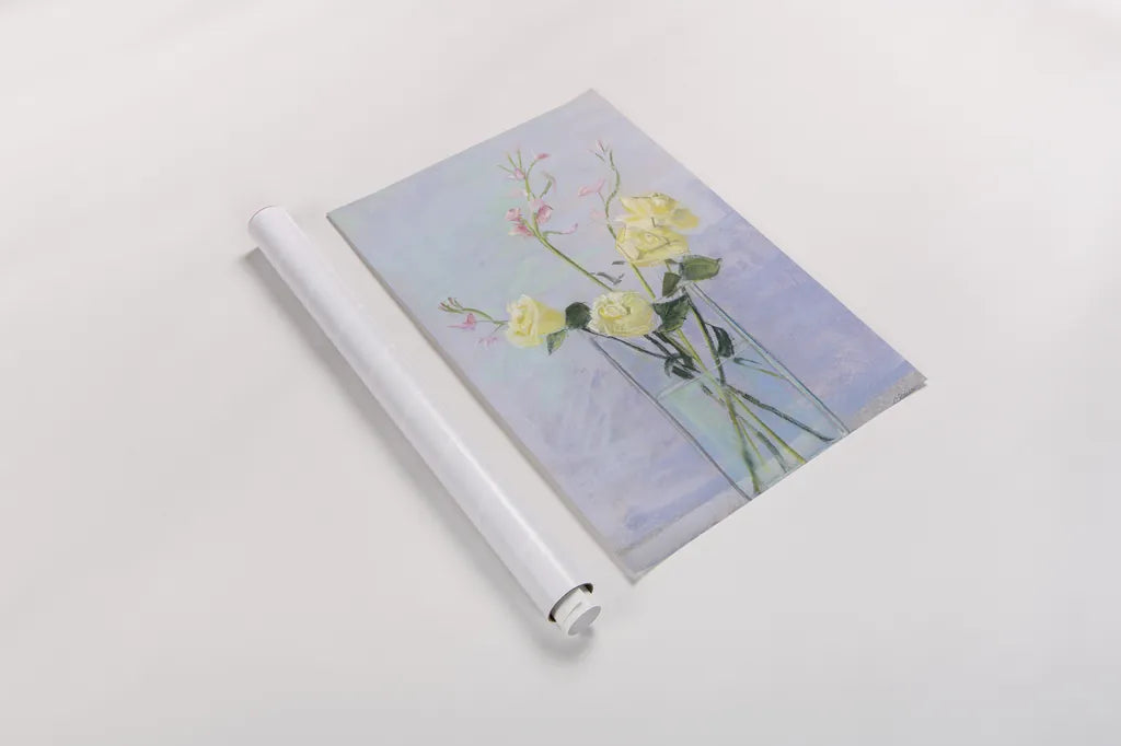 Summer Vase II by Carol Rowan. shown as a rolled paper print. Available as archival giclee rolled canvas, fine art paper, or poster print. SKU 42351h.