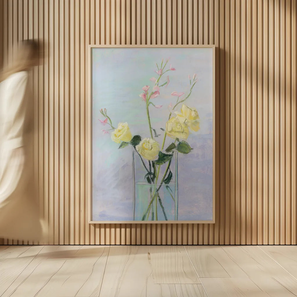 Summer Vase II by Carol Rowan. shown as over sized large wall art. Available as an archival giclee rolled canvas, fine art paper, or poster print. SKU 42351h.