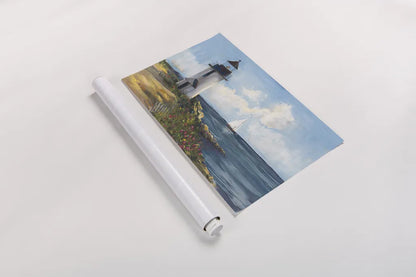 Sunday Morning Sail by Carol Rowan. shown as a rolled paper print. Available as archival giclee rolled canvas, fine art paper, or poster print. SKU 8177i.