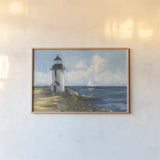 Sunday Morning Sail by Carol Rowan. shown as a paper print in a natural frame. Available as a archival giclee rolled canvas, fine art paper, or poster print. SKU 8177i.