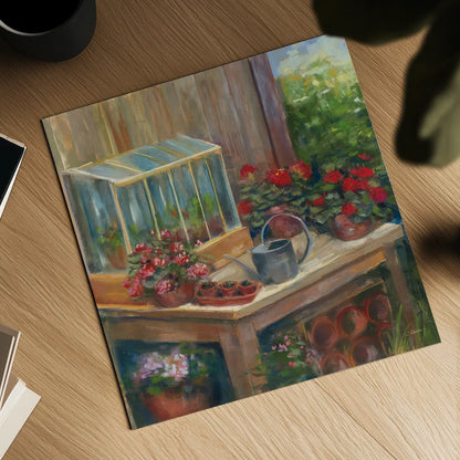 Terrarium by Carol Rowan. Shown as a detailed flat fine art print, highlighting archival giclee quality. Available as an archival giclee rolled canvas, fine art paper, or poster print. SKU 41966a.