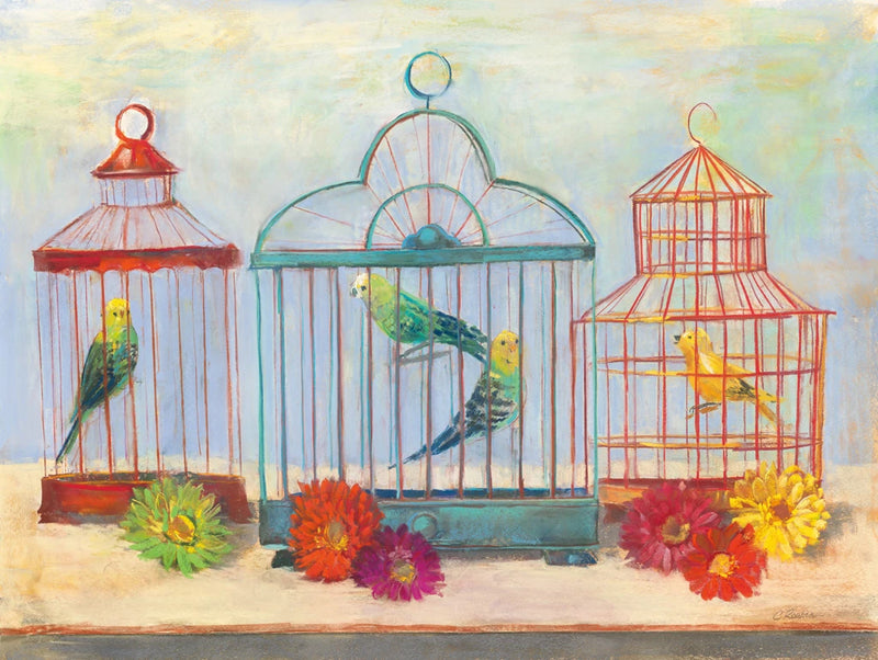 Vintage  Birdcage I by Carol Rowan