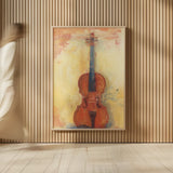 Violin v2 by Carol Rowan. shown as over sized large wall art. Available as an archival giclee rolled canvas, fine art paper, or poster print. SKU 83560h.