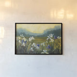 Wild Iris by Carol Rowan. shown as a paper print in a black flame. Available as a archival giclee rolled canvas, fine art paper, or poster print. SKU 41963i.