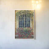 Window Box I by Carol Rowan. shown as a paper print in a white frame. Available as a archival giclee rolled canvas, fine art paper, or poster print. SKU 99888h.