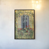 Window Box II by Carol Rowan. shown as a paper print in a black flame. Available as a archival giclee rolled canvas, fine art paper, or poster print. SKU 99889h.