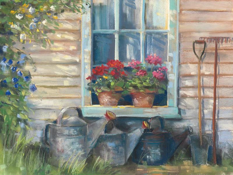 Window with Geraniums by Carol Rowan