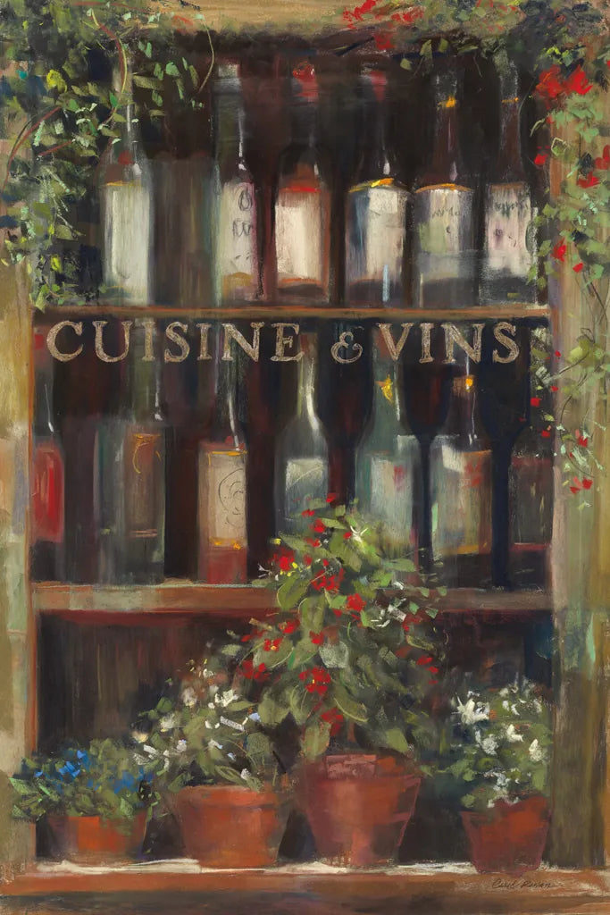 Wine and Herbs II by Carol Rowan. SKU 8179h. Archival Giclee Fine art print for wall decor.