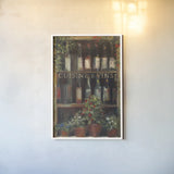 Wine and Herbs II by Carol Rowan. shown as a paper print in a white frame. Available as a archival giclee rolled canvas, fine art paper, or poster print. SKU 8179h.
