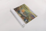 Working in the Garden by Carol Rowan. shown as a rolled paper print. Available as archival giclee rolled canvas, fine art paper, or poster print. SKU 12788i.