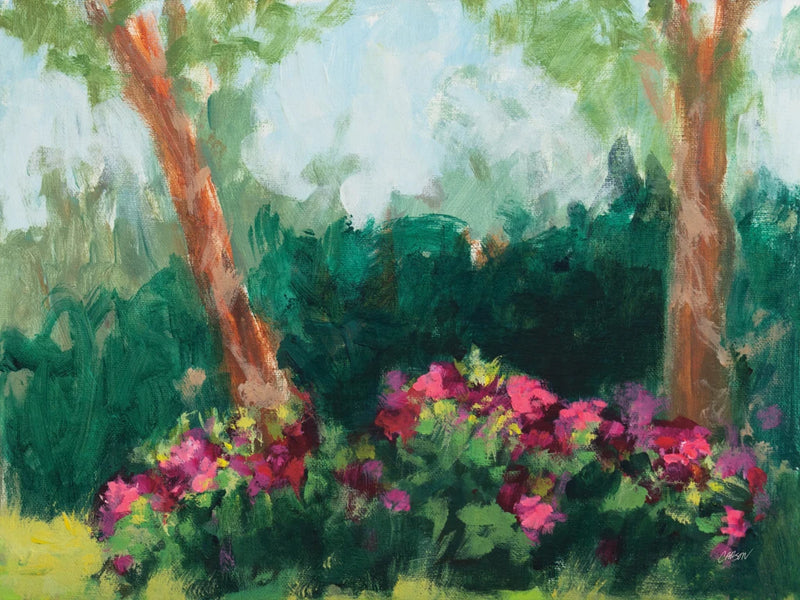 Garden Azaleas en Plein Air by Carson Overstreet