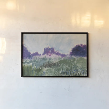 Impressionsitic Meadow by Carson Overstreet. shown as a paper print in a black flame. Available as a archival giclee rolled canvas, fine art paper, or poster print. SKU 97434i.