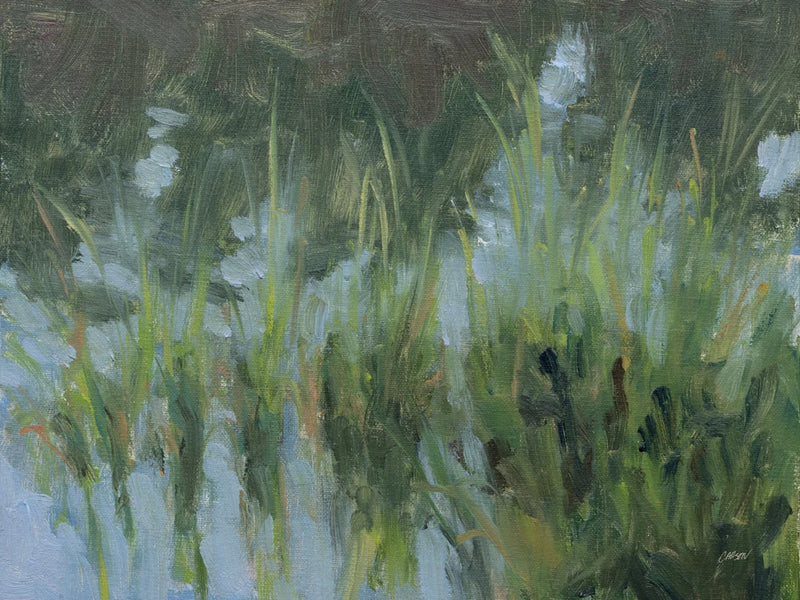 Marsh Reeds Reflecting by Carson Overstreet