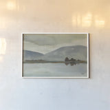 Misty View by Carson Overstreet. shown as a paper print in a white frame. Available as a archival giclee rolled canvas, fine art paper, or poster print. SKU 96857i.