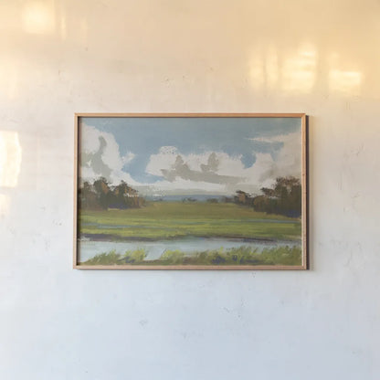 On a Clear Day by Carson Overstreet. shown as a paper print in a natural frame. Available as a archival giclee rolled canvas, fine art paper, or poster print. SKU 96853i.