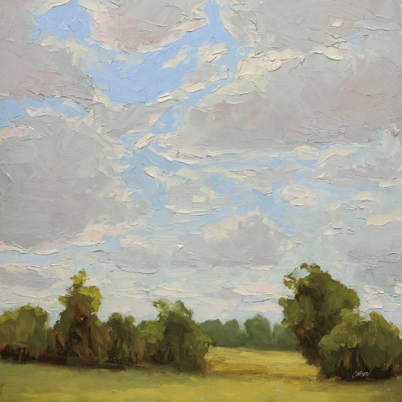 Shining on the Fields by Carson Overstreet. SKU 102036a. Archival Giclee Fine art print for wall decor.