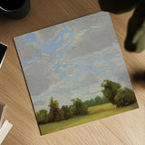 Shining on the Fields by Carson Overstreet. Shown as a detailed flat fine art print, highlighting archival giclee quality. Available as an archival giclee rolled canvas, fine art paper, or poster print. SKU 102036a.