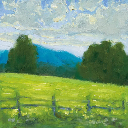 Summer in the Mountains by Carson Overstreet. SKU 99029a. Archival Giclee Fine art print for wall decor.