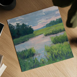 Sunset Brillance by Carson Overstreet. Shown as a detailed flat fine art print, highlighting archival giclee quality. Available as an archival giclee rolled canvas, fine art paper, or poster print. SKU 104130a.