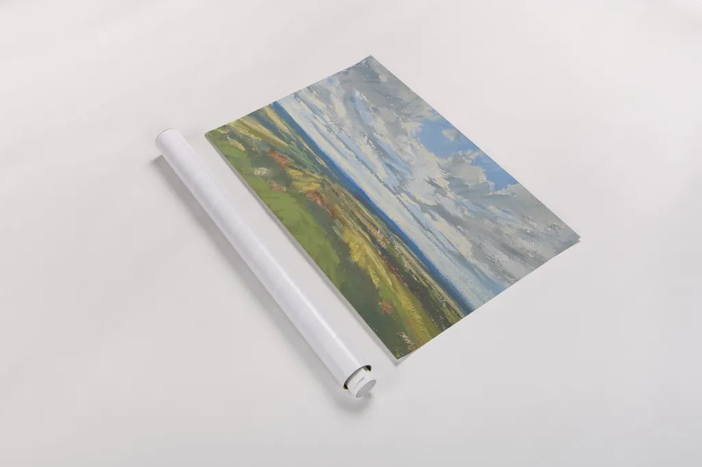 Sweeping Views by Carson Overstreet. shown as a rolled paper print. Available as archival giclee rolled canvas, fine art paper, or poster print. SKU 97429i.