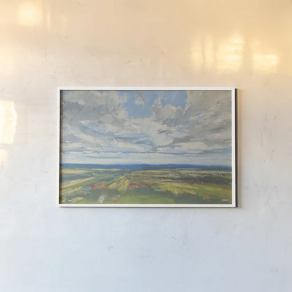 Sweeping Views by Carson Overstreet. shown as a paper print in a white frame. Available as a archival giclee rolled canvas, fine art paper, or poster print. SKU 97429i.