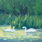 Swimming Together by Carson Overstreet. SKU 104515a. Archival Giclee Fine art print for wall decor.