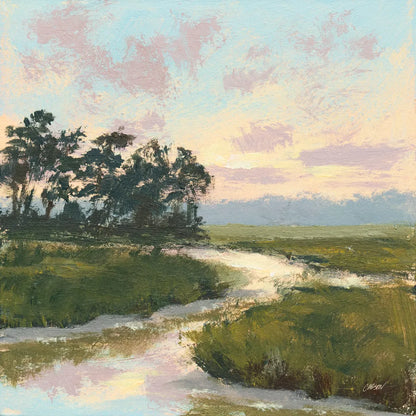 Winding Marsh Creek by Carson Overstreet. SKU 97431a. Archival Giclee Fine art print for wall decor.
