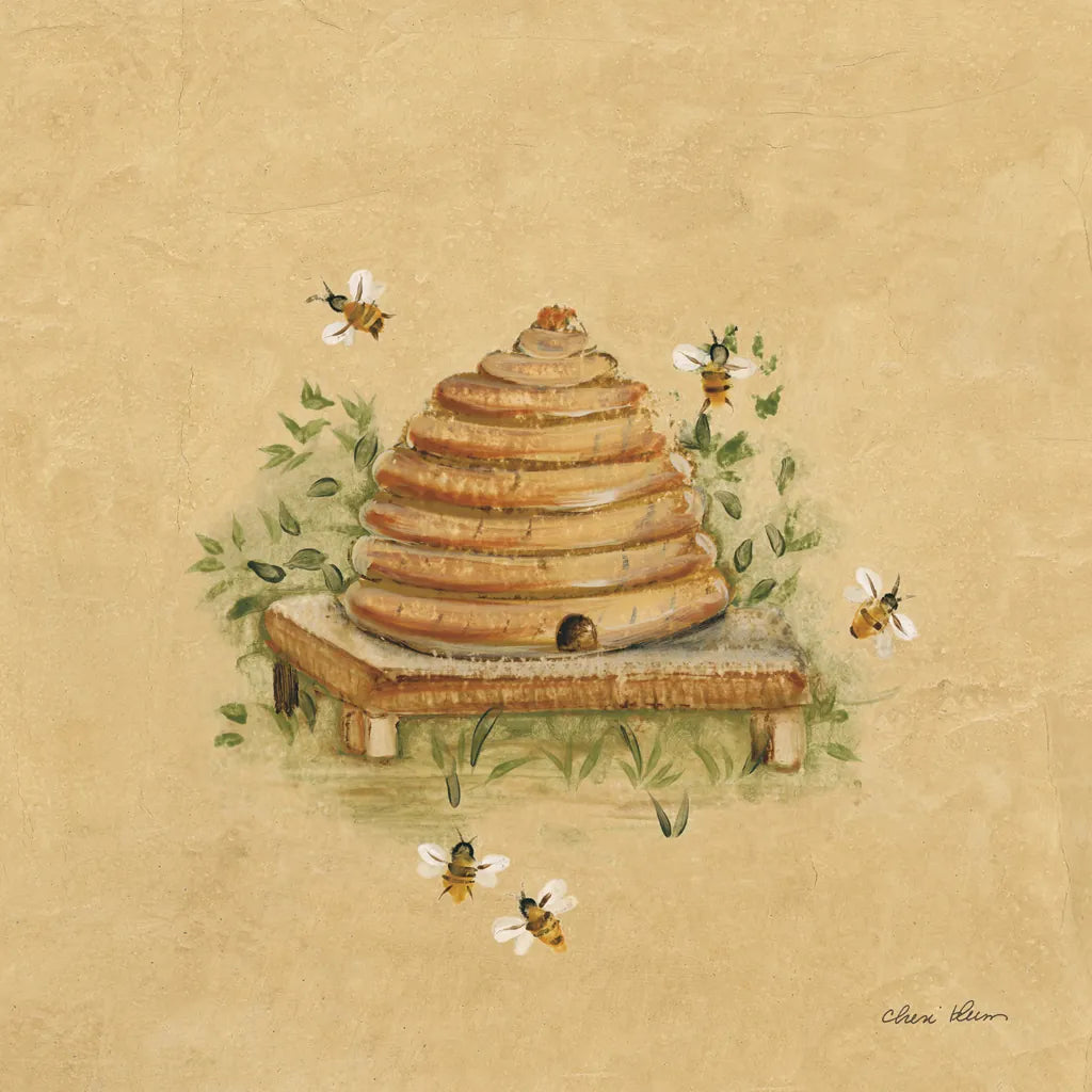 Bee Hive by Cheri Blum. SKU 89467a. Archival Giclee Fine art print for wall decor.