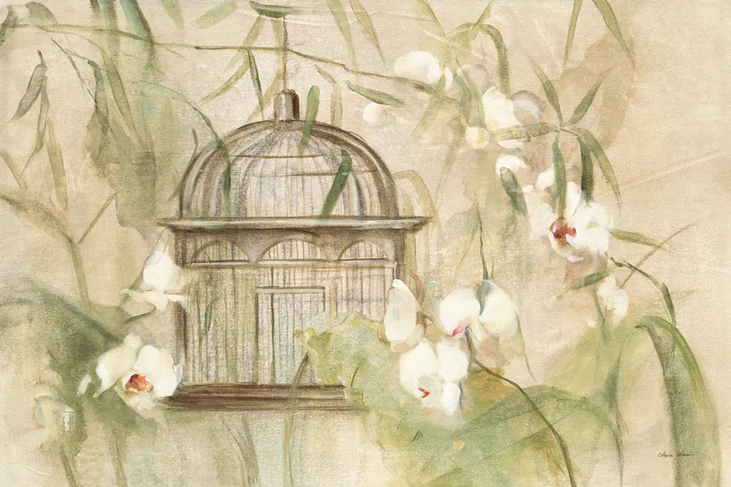 Birdcage Bamboo by Cheri Blum. SKU 7065i. Archival Giclee Fine art print for wall decor.