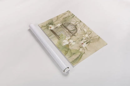 Birdcage Bamboo by Cheri Blum. shown as a rolled paper print. Available as archival giclee rolled canvas, fine art paper, or poster print. SKU 7065i.