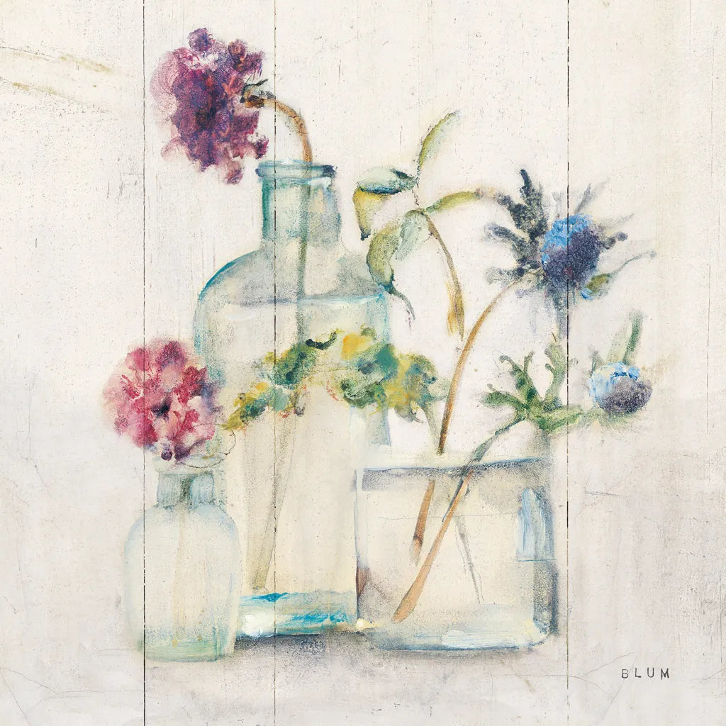 Blossoms II Light by Cheri Blum. SKU 68657a. Archival Giclee Fine art print for wall decor.