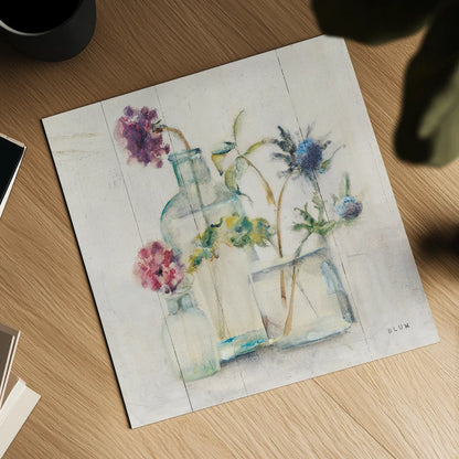 Blossoms II Light by Cheri Blum. Shown as a detailed flat fine art print, highlighting archival giclee quality. Available as an archival giclee rolled canvas, fine art paper, or poster print. SKU 68657a.