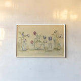 Blossoms and Buds by Cheri Blum. shown as a paper print in a white frame. Available as a archival giclee rolled canvas, fine art paper, or poster print. SKU 7260i.