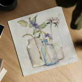 Blossoms on Birch I by Cheri Blum. Shown as a detailed flat fine art print, highlighting archival giclee quality. Available as an archival giclee rolled canvas, fine art paper, or poster print. SKU 22373a.