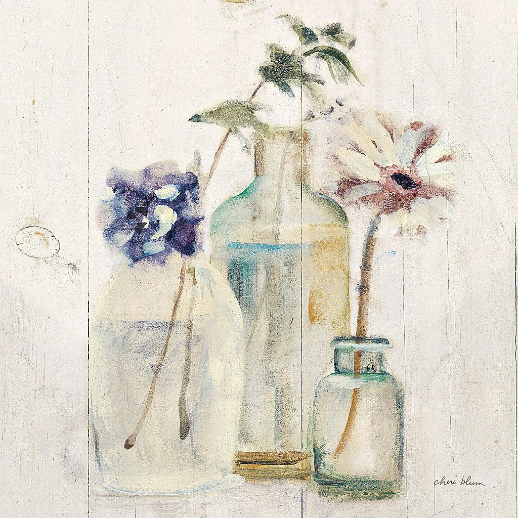 Blossoms on Birch III by Cheri Blum. SKU 22375a. Archival Giclee Fine art print for wall decor.