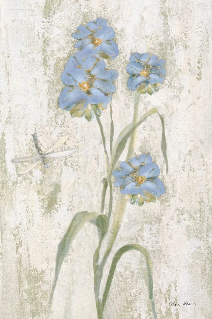 Blue Field Flowers Crop by Cheri Blum. SKU 88534h. Archival Giclee Fine art print for wall decor.